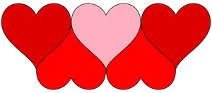 Four Hearts Graphic PNG image