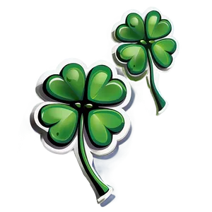Four Leaf Clover Badge PNG 49