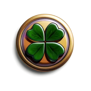 Four Leaf Clover Badge PNG Lnj