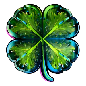 Four Leaf Clover With Stem PNG 05252024