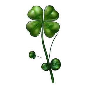 Four Leaf Clover With Stem PNG Xcs19 PNG