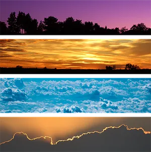 Four Sky Scenes Collage
