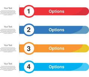 Four Step Options Infographic PNG image