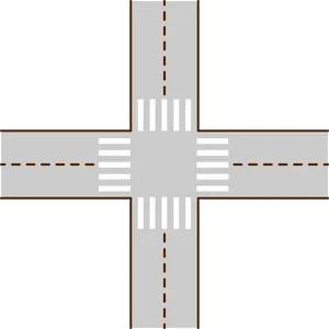Four Way Intersection Graphic PNG image