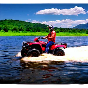 Four Wheeler Crossing River PNG Aen