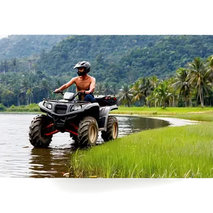 Four Wheeler Lakeside Journey Png 92 PNG image