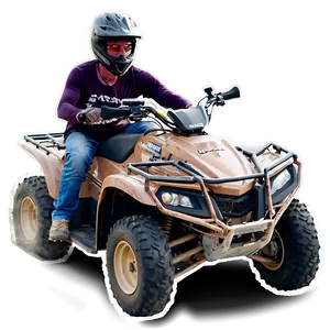 Four Wheeler On A Dusty Trail PNG Hec20