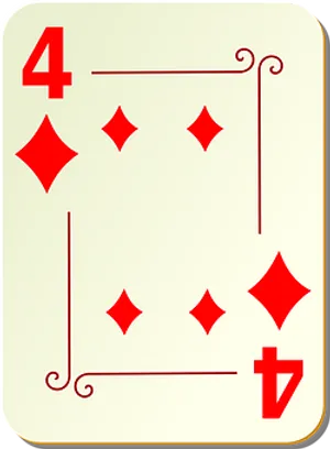 Fourof Diamonds Playing Card PNG image