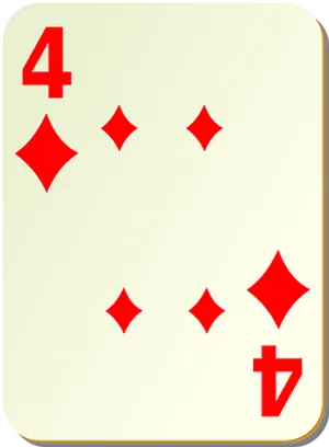 Fourof Diamonds Playing Card PNG image