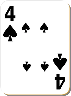 Fourof Spades Playing Card PNG image