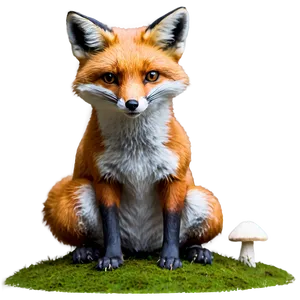 Fox And Mushroom PNG Ucg PNG