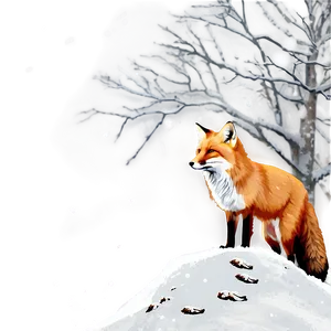 Fox In Snow Png Psv46 PNG image