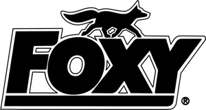 Foxy Logo Blackand White PNG image
