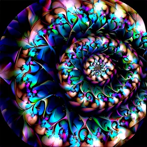 Fractal Spiral Pattern PNG Inl74