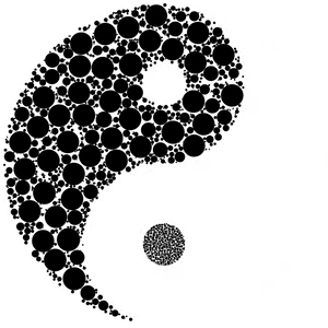 Fractal Yin Yang Symbol PNG image