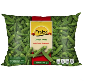 Fraiza Green Okra Frozen Vegetable Package PNG image