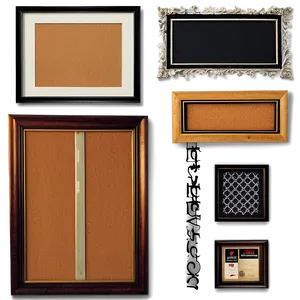 Framed Cork Board Selections Png Svq PNG image