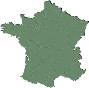 France Administrative Map Outline PNG image
