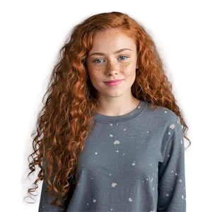 Freckles And Curly Hair PNG 06122024