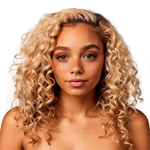 Freckles And Curly Hair PNG 06122024