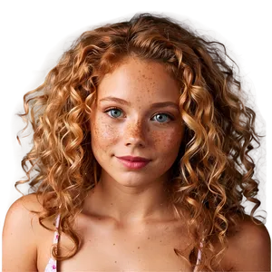 Freckles And Curly Hair PNG Cfq18