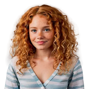 Freckles And Curly Hair PNG Gid57