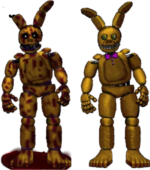 Fredbear_ Animated_ Character_ Comparison PNG image