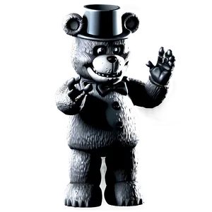 Freddy Fazbear Black And White Png Pxm37 PNG image