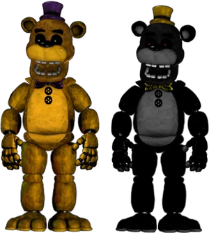 Freddy Fazbear Duo Darkness PNG image