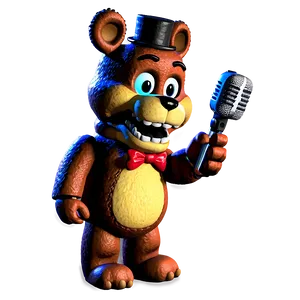 Freddy Fazbear With Microphone Png Jph19 PNG image