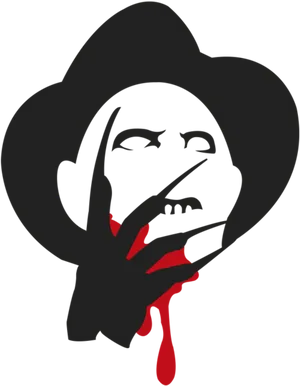 Freddy Krueger Silhouettewith Claw PNG image