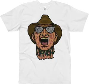 Freddy Krueger Stylish Tshirt Design PNG image