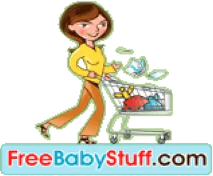 Free Baby Stuff Shopping Cart Illustration PNG image