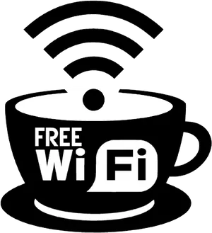 Free Wi Fi Coffee Cup Sign PNG image