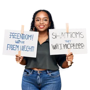 Freedom Of Speech Picket Sign Png 78 PNG image