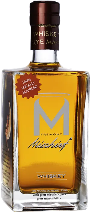 Fremont Mischief Whiskey Bottle PNG image