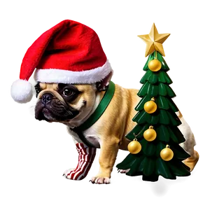 French Bulldog Christmas PNG 06202024