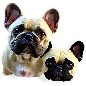 French Bulldog Family Png 06202024 PNG image