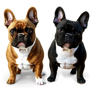 French Bulldog Illustration PNG Lht PNG