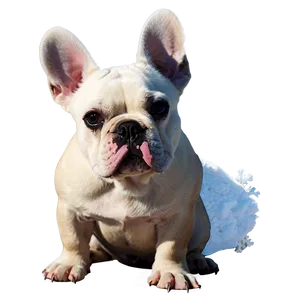 French Bulldog In Snow Png Nks PNG image