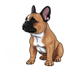 French Bulldog Outline PNG 06202024
