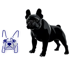 French Bulldog Outline Png Bqf12 PNG image