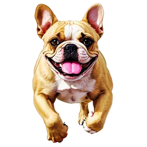 French Bulldog Running PNG Llu