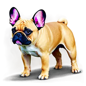 French Bulldog With Bow PNG 06202024