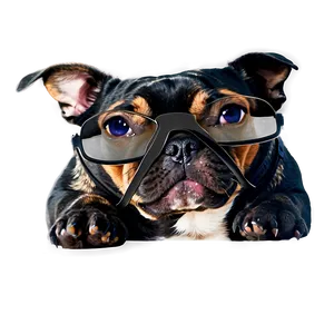 French Bulldog With Glasses Png Dot6 PNG image