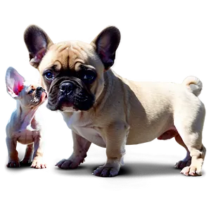 French Bulldog With Puppies PNG Oso
