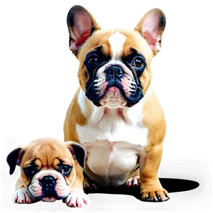 French Bulldog With Puppies Png Vye PNG image