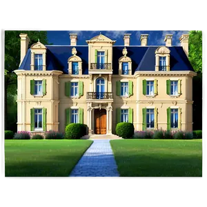 French Chateau Elegance Png 60 PNG image