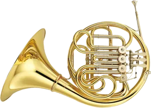 French Horn Musical Instrument PNG image