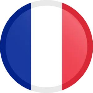 French National Flag Round Icon PNG image